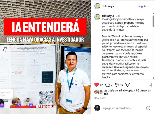 Telesur: Investigador yucateco lleva el maya yucateco a Lisboa