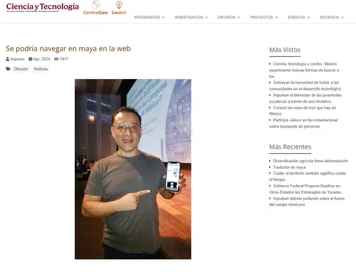 GeoInt Difusión: It might be possible to browse the web in Maya